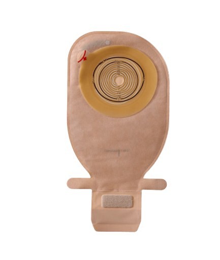 Assura Plus, 1-dels ileo.pose, Midi, Hide-Away filter, beige, Ø 12 - 50x65 mm