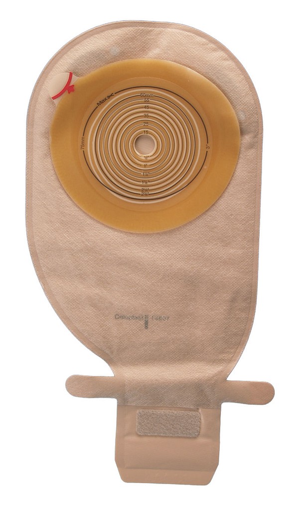 Assura Plus, 1-dels ileo.pose, Maxi, Hide-Away dob.filt., beige, Ø 12 - 60x75 mm