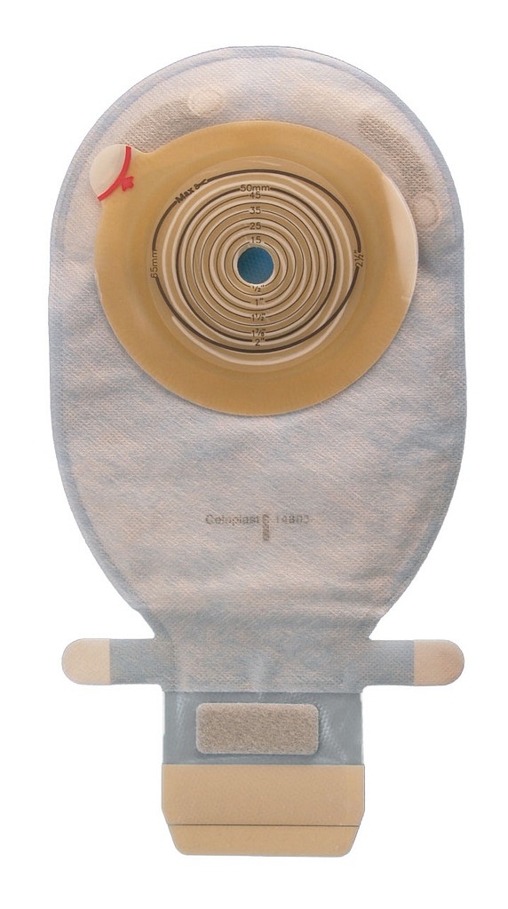 Assura Plus, 1-dels ileo.pose, Midi, Hide-Away dob.filter, klar, Ø 12 - 50x65 mm