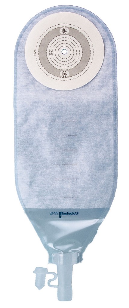 Coloplast, drænagepose Midi 300 ml, u.kulfilter, klar, Ø 5-38 mm