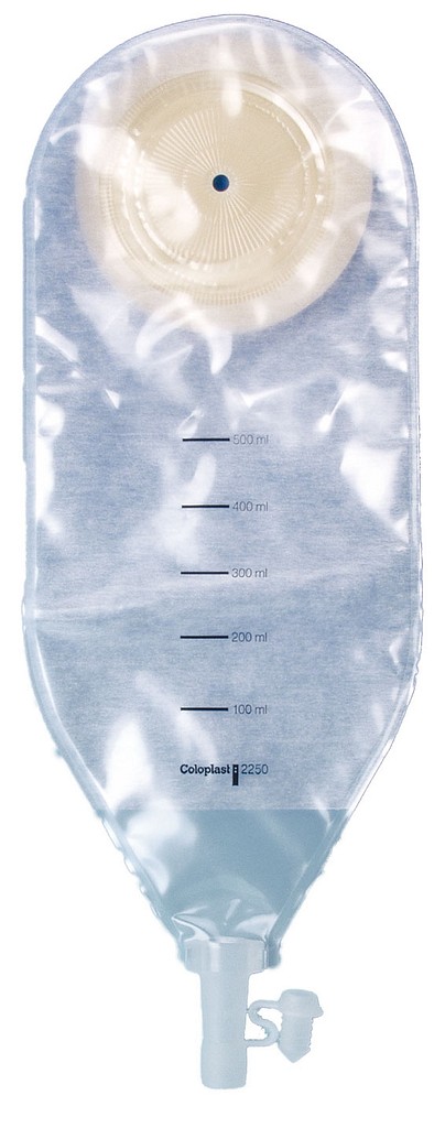 Coloplast, drænagepose Maxi 500 ml, u.kulfilter, klar, Ø 5-52 mm