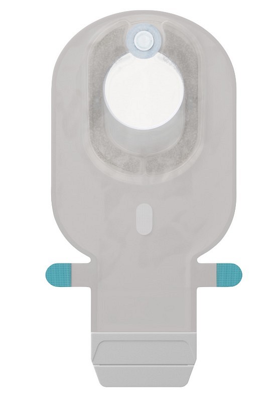 SenSura Mio Kids Flex, 2-dels ileostomipose, Midi, vindue, grå, 35 mm ring