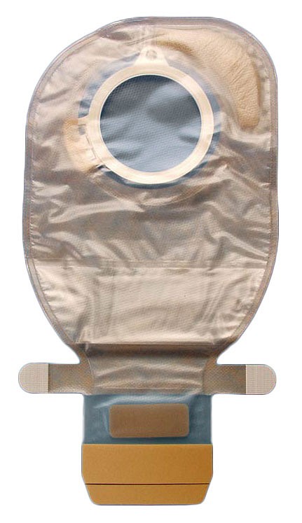 Assura Plus Hide-Away, 2-dels ileostomipose, Midi, klar, 40 mm ring