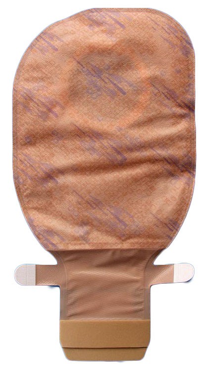 Assura Plus Hide-Away, 2-dels ileostomipose, Midi, mønstret, beige, 60 mm ring