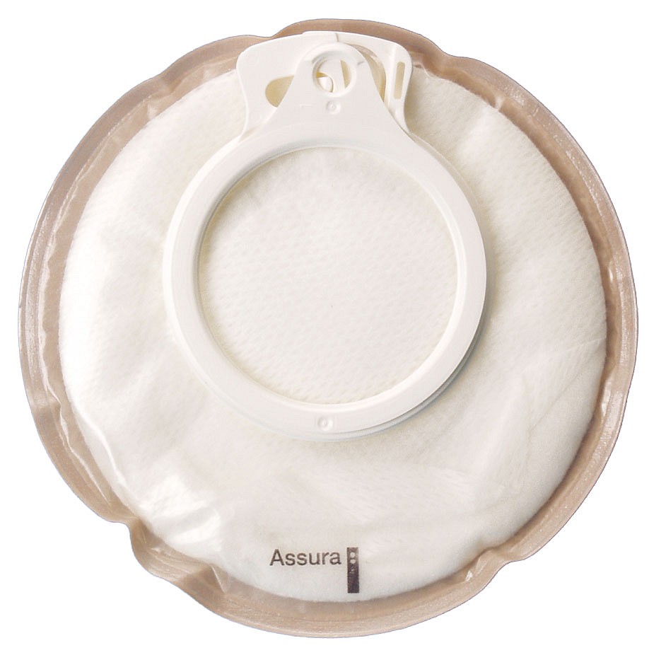 Assura, 2-dels urostomi Mini Cap u.kulfilter, beige, 40 mm ring
