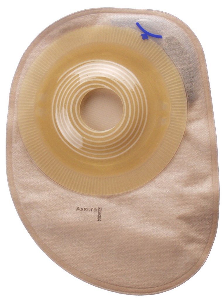 Assura Plus Convex Light, 1-dels colostomipose, Midi, beige, Ø 28 mm