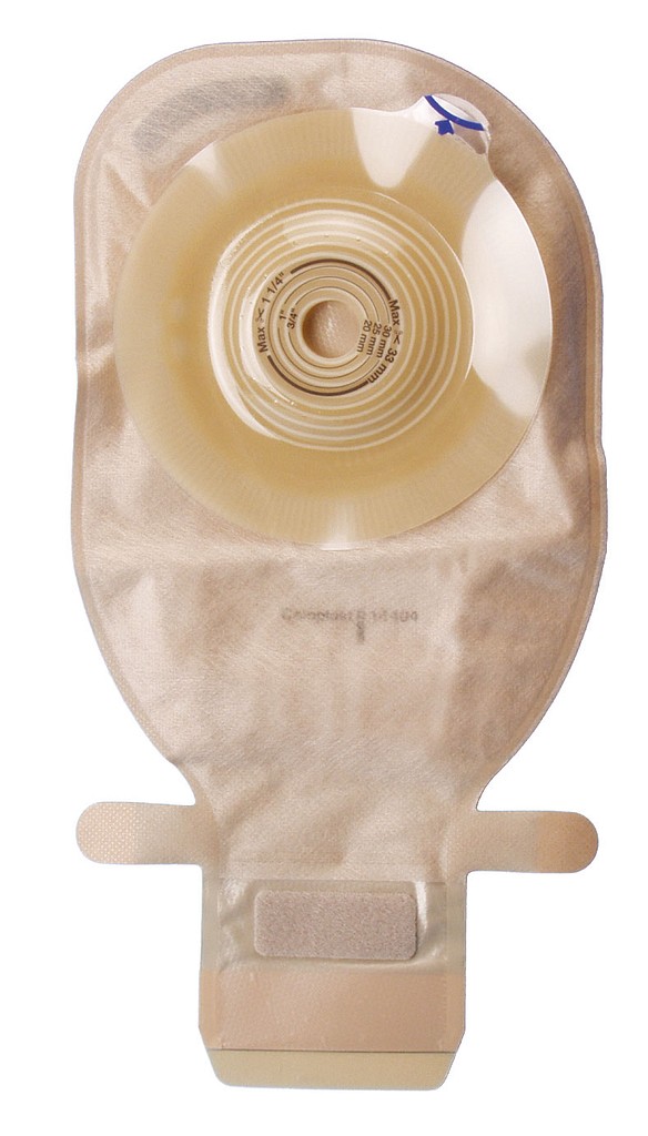 Assura Plus Convex Light, 1-dels ileostomipose, Midi, Hide-away udløb, beige, Ø 15-33 mm