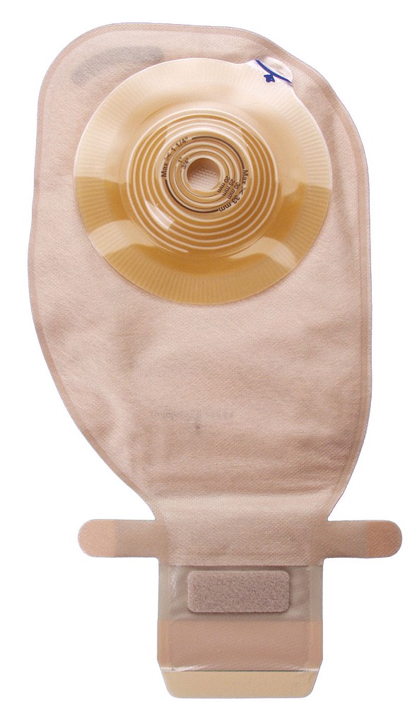 Assura Plus Convex Light, 1-dels ileostomipose, Maxi, Hide-away udløb, beige, Ø 15-43 mm