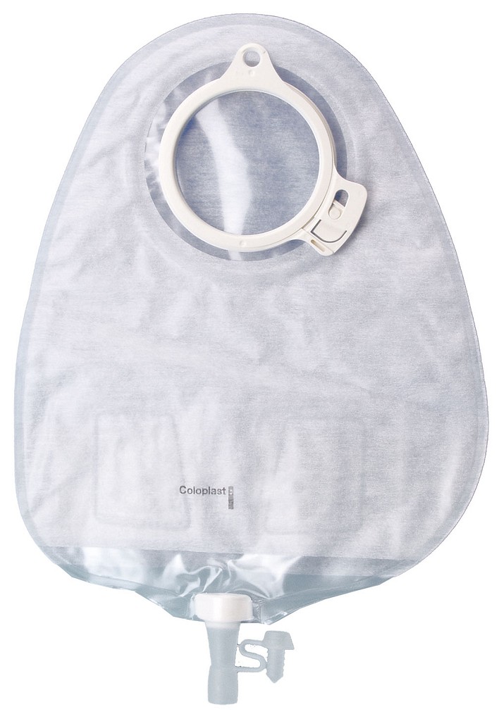 Assura Plus, 2-dels urostomipose, Maxi, flerkammer, hvid, 40 mm ring