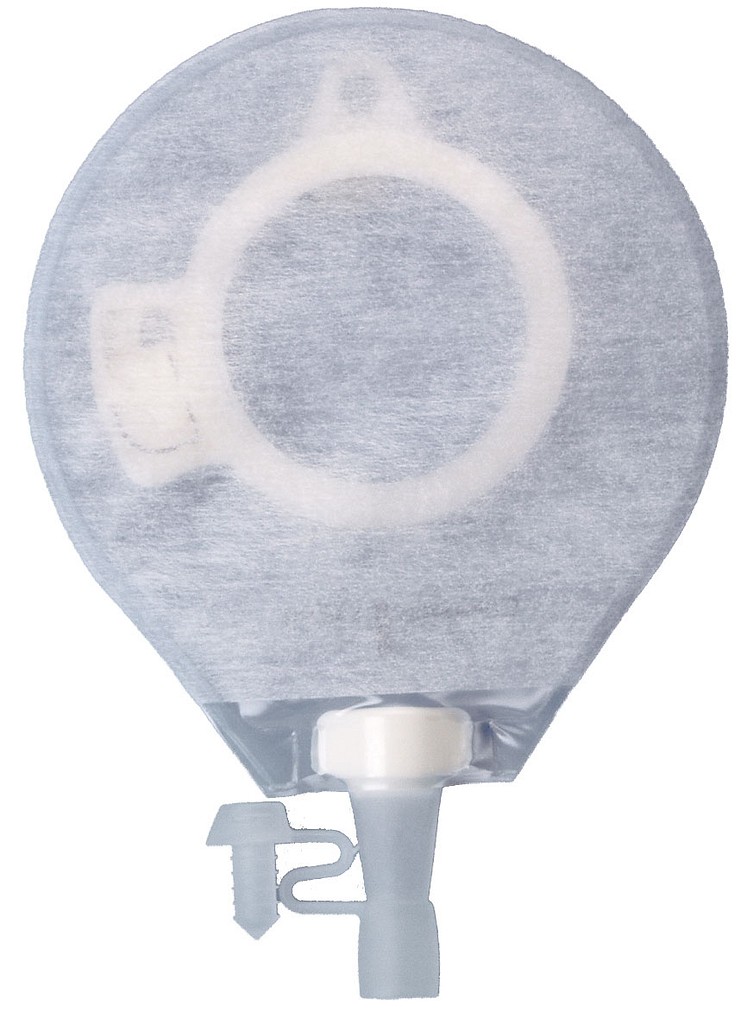 Assura, 2-dels urostomipose, Mikropose, klar/hvid, 50 mm ring