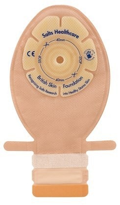 SALTS Confidence Comfort, 1-dels neonatal stomipose m/Flexifit, opkl., beige, Ø 0-40 mm