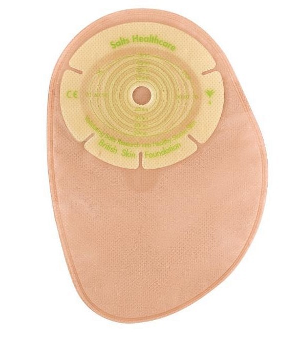 SALTS Confidence Natural, 1-dels colostomipose, Standard, vindue, beige, Ø 35 mm