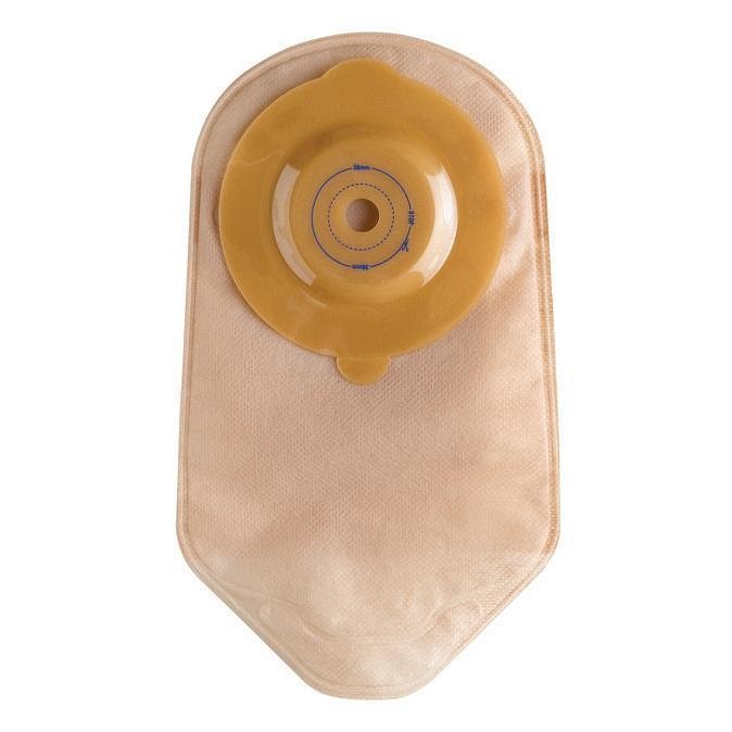 Confidence Supersoft Convex, 1-dels urostomipose, Convex, delt forside, beige, Ø 28 mm