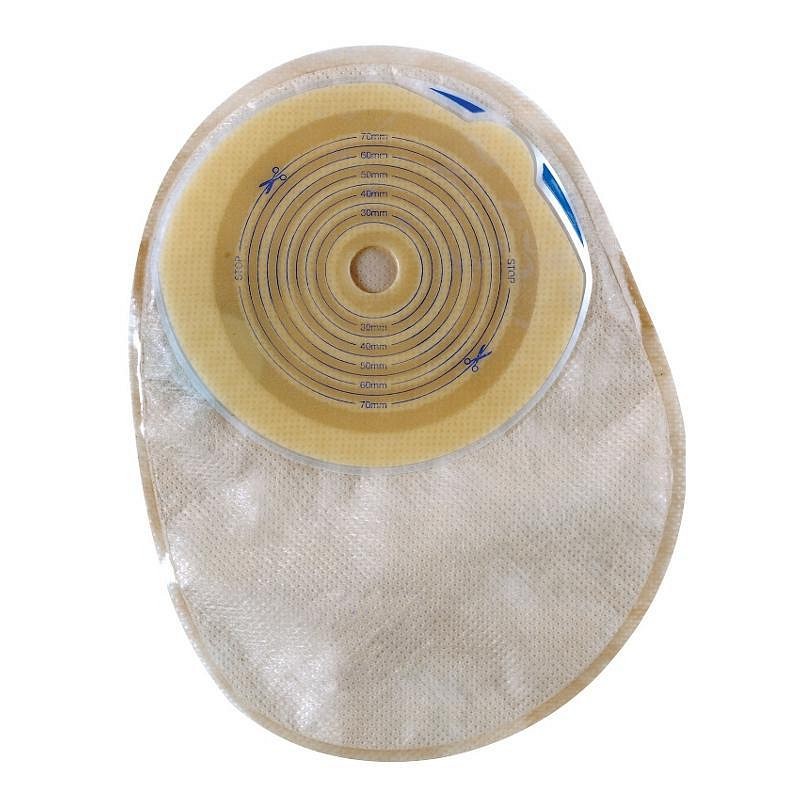 SALTS Confidence Comfort, 1-dels colostomipose, Stor, vindue, beige, 25 mm