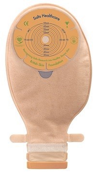 SALTS Confidence Natural Advan, 1-dels ileostomipose, Midi, m. vindue, u/bælteører, beige, 13-55/70 mm