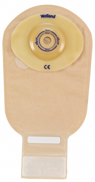 Flair Active Curvex, 1-dels ileostomipose med klæbefjerner, 25 mm