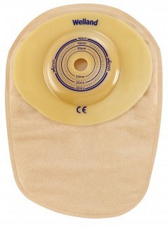 Flair Active Convex, 1-dels colostomipose, Midi, vindue, beige, Ø 38 mm