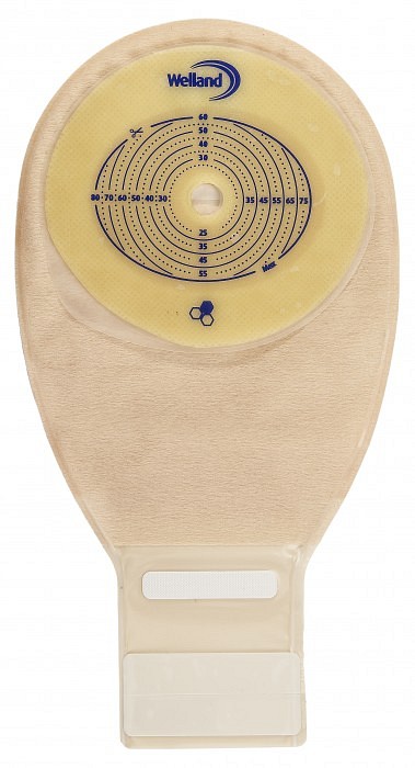 Aurum, 1-dels ileostomipose, Maxi, beige opklipbar, Ø 13-60x80 mm