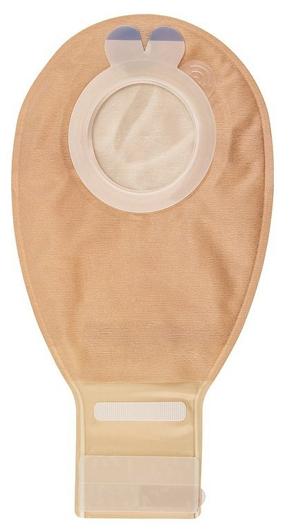 Aurum 2, 2-dels ileostomipose, Midi, beige, vindue, 70 mm ring