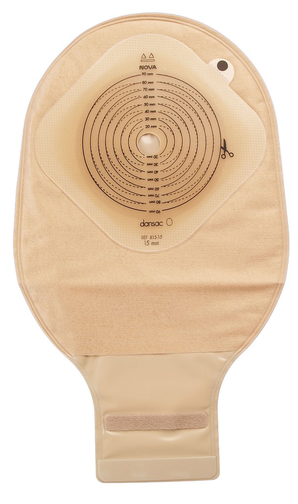 Nova 1 FoldUp, 1-dels ileostomipose Maxi m.nyt kulfilter, beige, Ø 15-90 mm