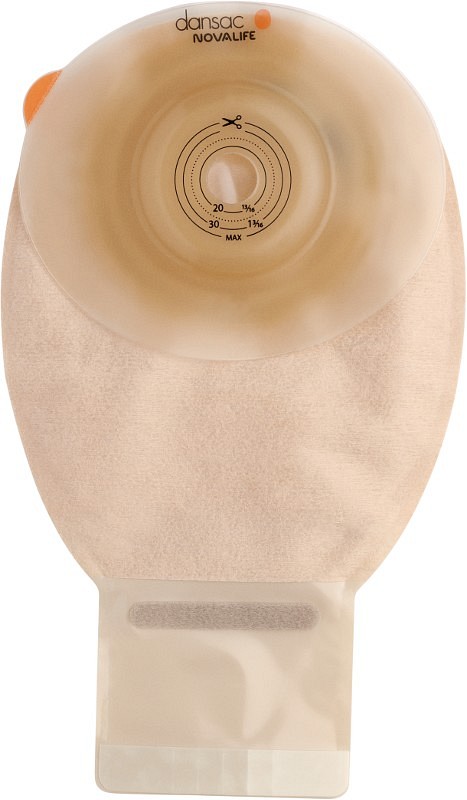 NovaLife 1 Soft Convex, 1-dels ileostomipose, Maxi, vindue, beige, Ø 15-44 mm