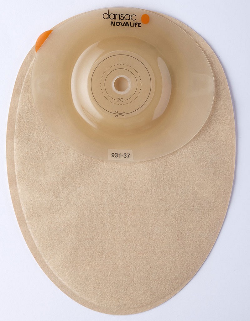 NovaLife 1 Convex, 1-dels colostomipose, Maxi, beige, opklipbar, Ø 10-59 mm