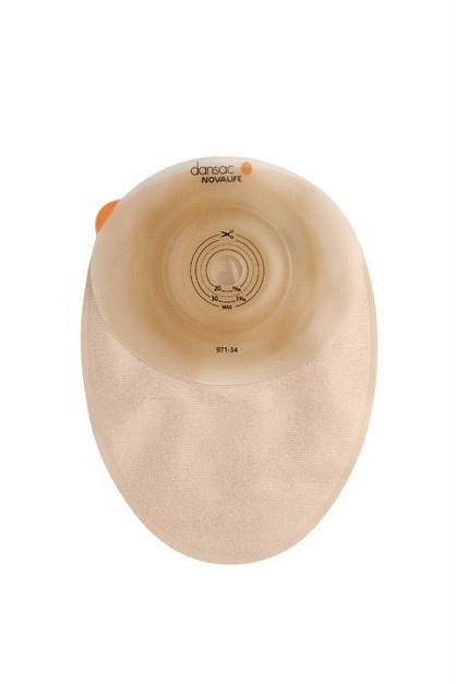 NovaLife 1 Soft Convex, 1-dels colostomipose, Midi, vindue, beige, Ø 15-34 mm