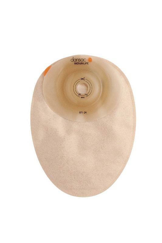 NovaLife 1 Soft Convex, 1-dels colostomipose, Midi, vindue, beige, Ø 35 mm