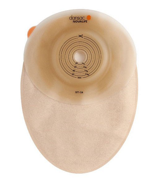 NovaLife 1 Soft Convex, 1-dels colopose, Maxi, vindue, beige, opklipbar, Ø 15-54 mm