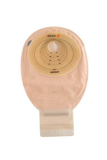 NovaLife 1 GX+ Convex, 1-dels ileostomipose, Maxi, vindue, beige, Ø 10-59 mm