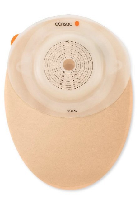 NovaLife TRE 1 Convex, 1-dels colostomipose, Midi, vindue, beige, Ø 30 mm