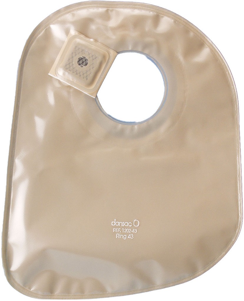 Nova 2, 2-dels colostomipose, Midi, klar, 43 mm ring