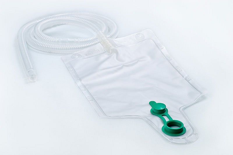 Flow Collector, opsamlingspose til High Flow udløb, klar, 2000 ml