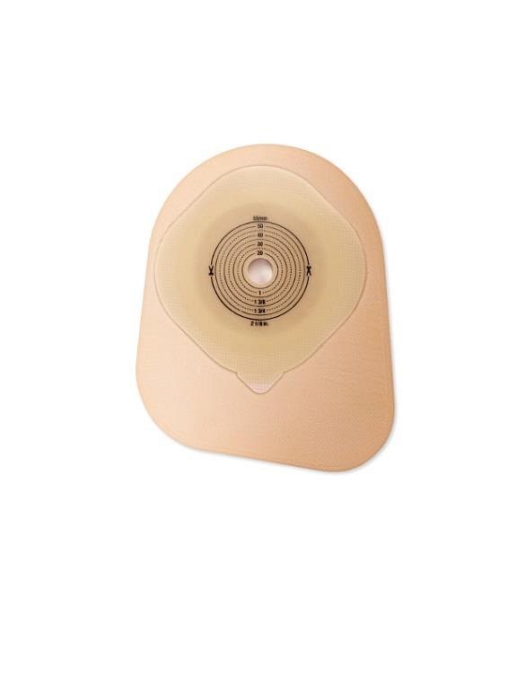 Moderma Flex CeraPlus, 1-dels colostomipose, Midi, vindue, beige, opkl., Ø 15-55 mm