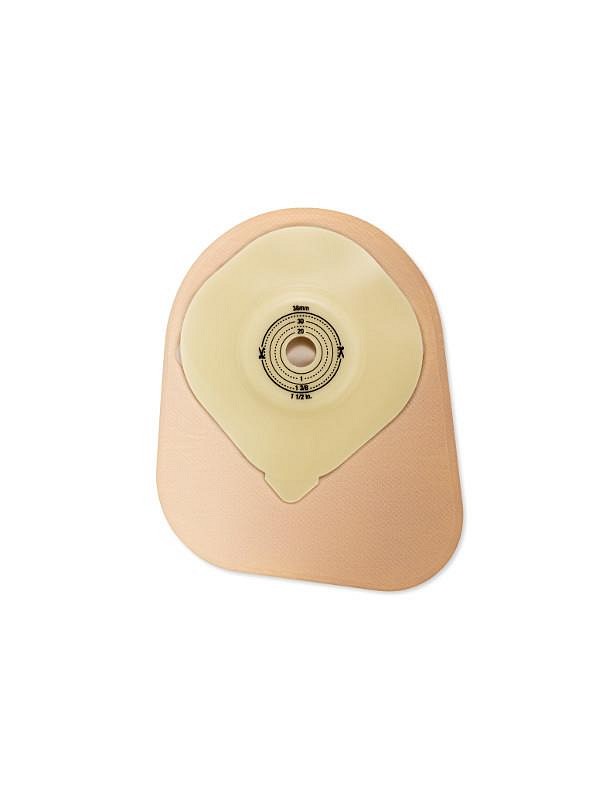 Moderma Flex CeraPlus konveks, 1-dels colostomipose, Midi, vindue, beige, Ø 35 mm