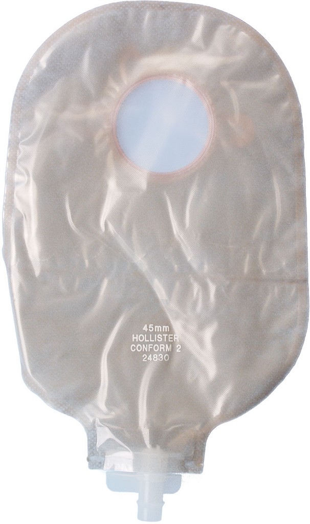 Conform 2, 2-dels urostomipose, Midi, klar, 45 mm ring