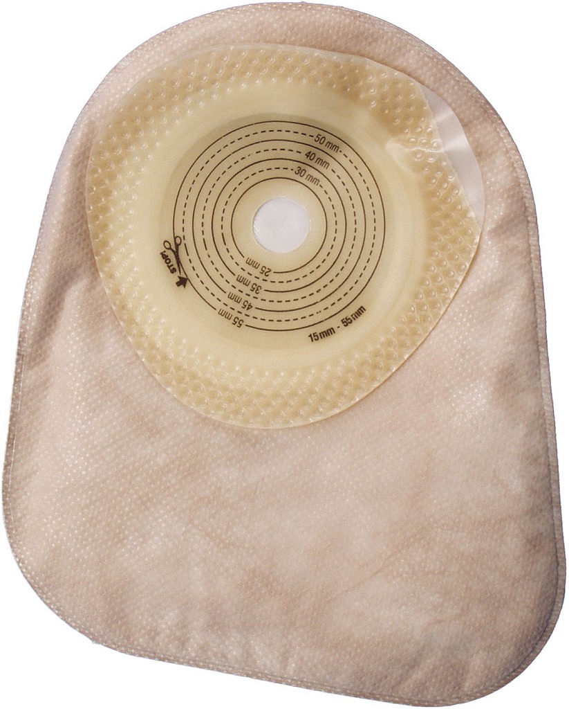 Moderma Flex SoftFlex, 1-dels colostomipose, Midi, beige, opklipbar, Ø 15-55 mm