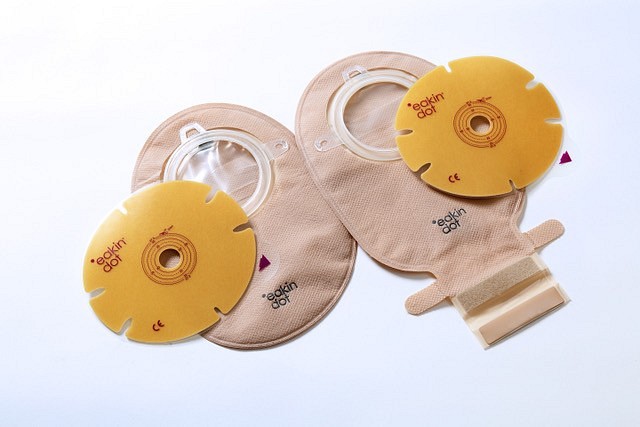 Eakin dot, 2-dels ileostomipose, Mini, vindue, beige, 60 mm ring