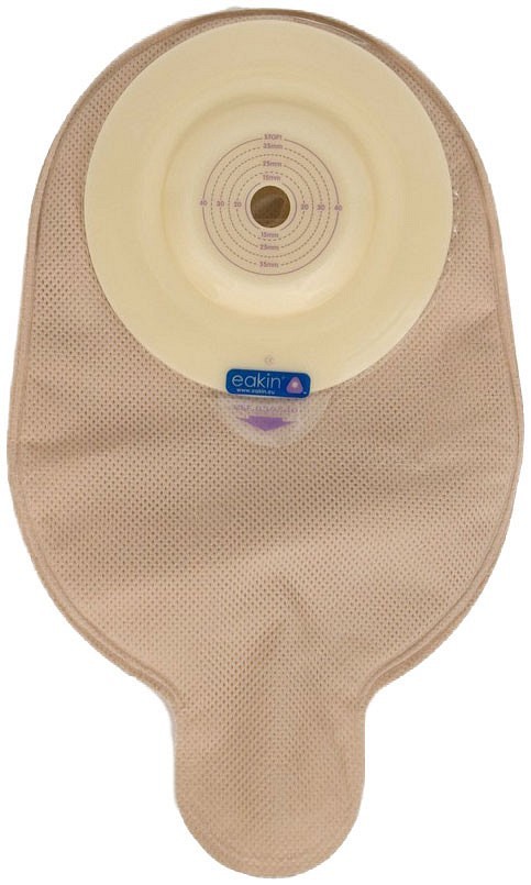 Eakin Pelican convex, 1-dels urostomipose, Standard, beige, vindue, Ø 35 mm