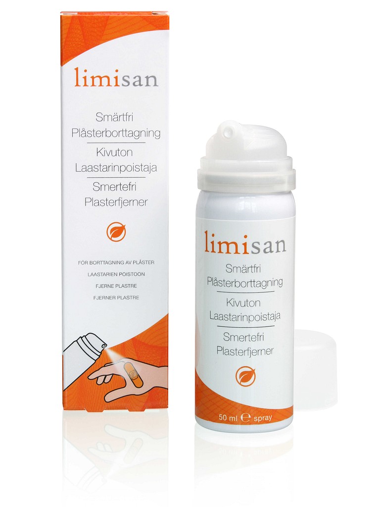 Limisan, plasterfjerner uden alkohol, spray, 50 ml
