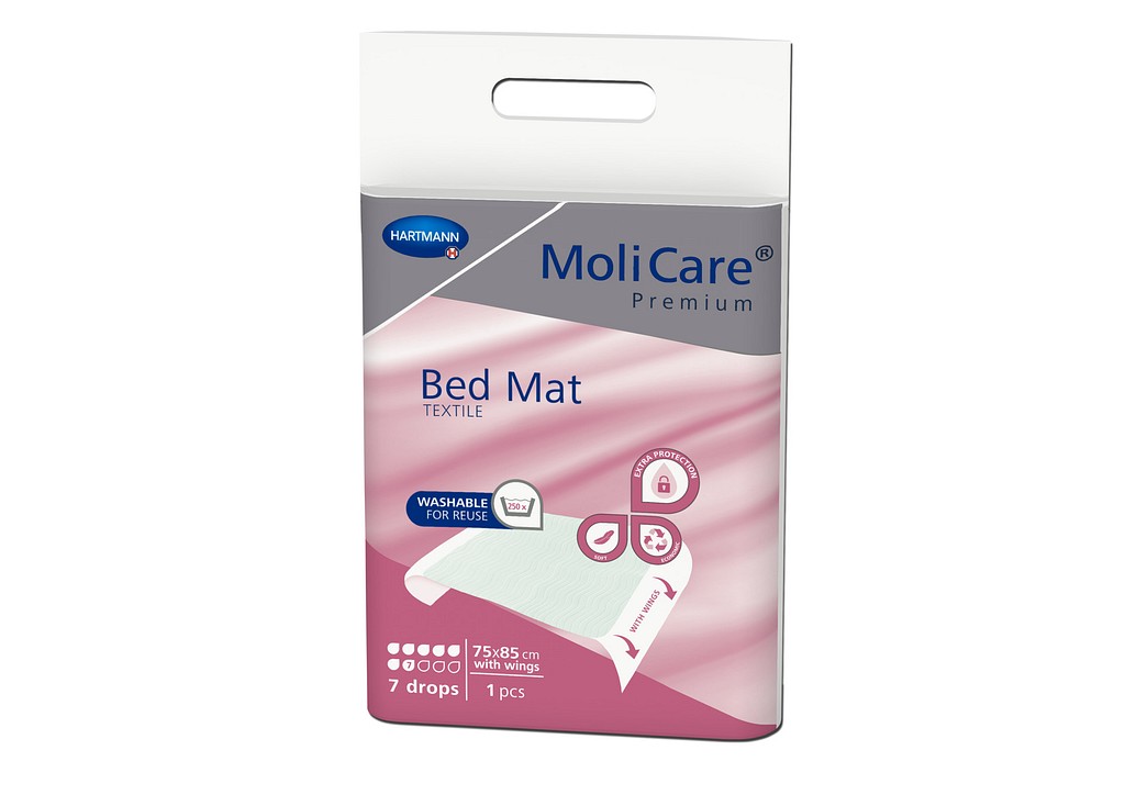 MoliCare Premium, flergangsunderlag, væskespærre, med indstiksstykke, 75 cm x 185 cm