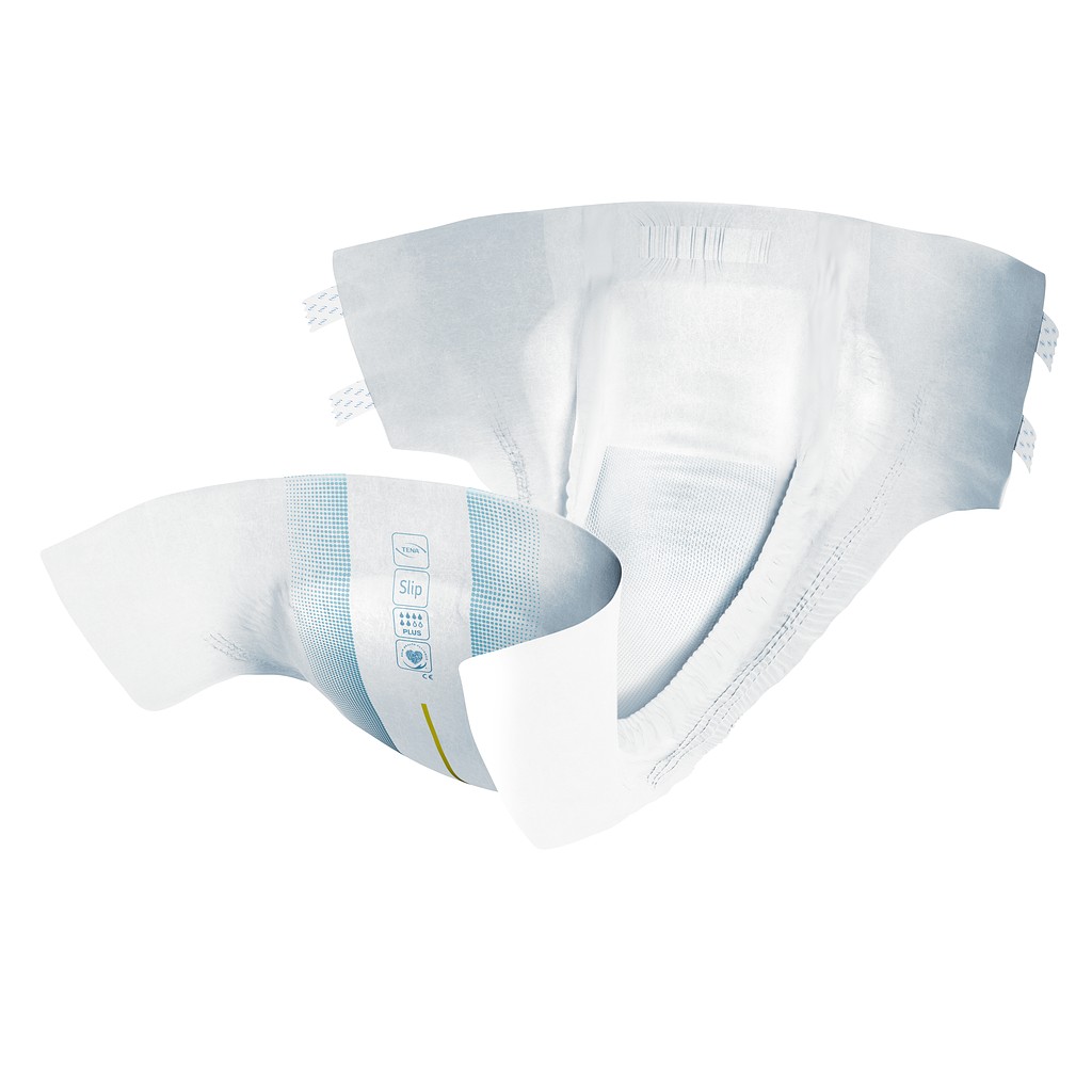 TENA Slip, alt i et ble, plus, blå, livvidde 70-110 cm, 720, medium