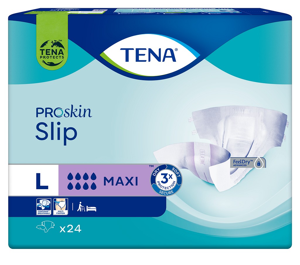 TENA Slip, alt i et ble, maxi, liv 100-150 cm, 1180 ml, large