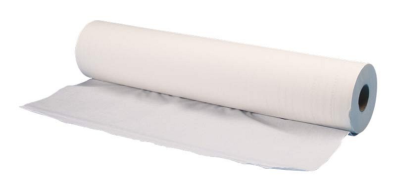 Mediq, 2-lags lejepapir hvid standard perforeret, 132 ark, 52 cm x 50 m
