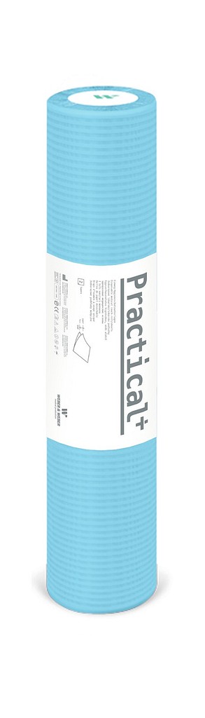 Practical, 1-lags lejepapir PE belagt, perforeret, blå, 70 cm x 50 m
