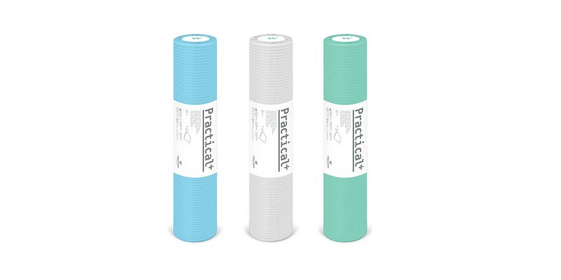 Practical, 1-lags lejepapir, PE belagt, perforeret HVID, 50 cm x 50 m