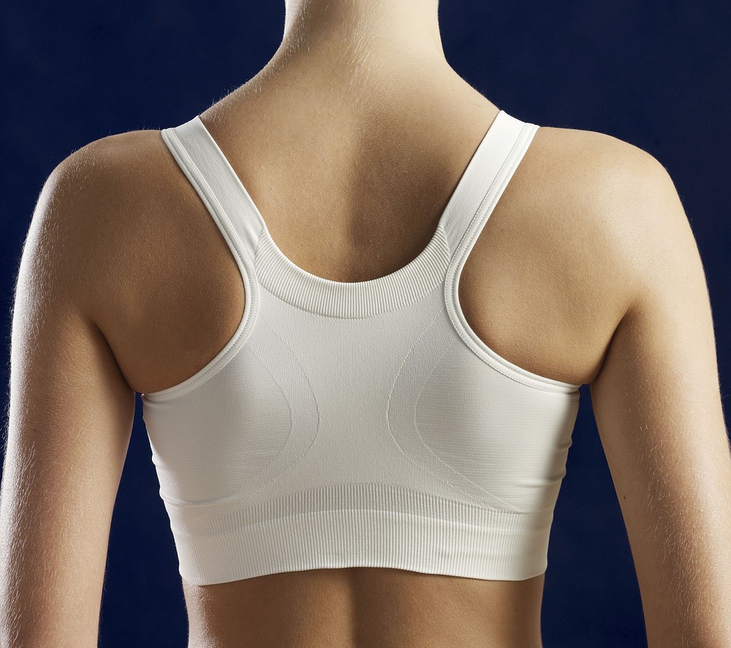 CareFix Post-Op Bra BH, Alice, frontluk. hægter, justerbar stropper, hvid, large