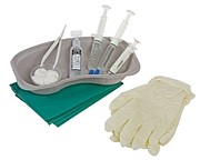 Kateterisationssæt, komplet 1 m. 4 latexhandsker og glycerin