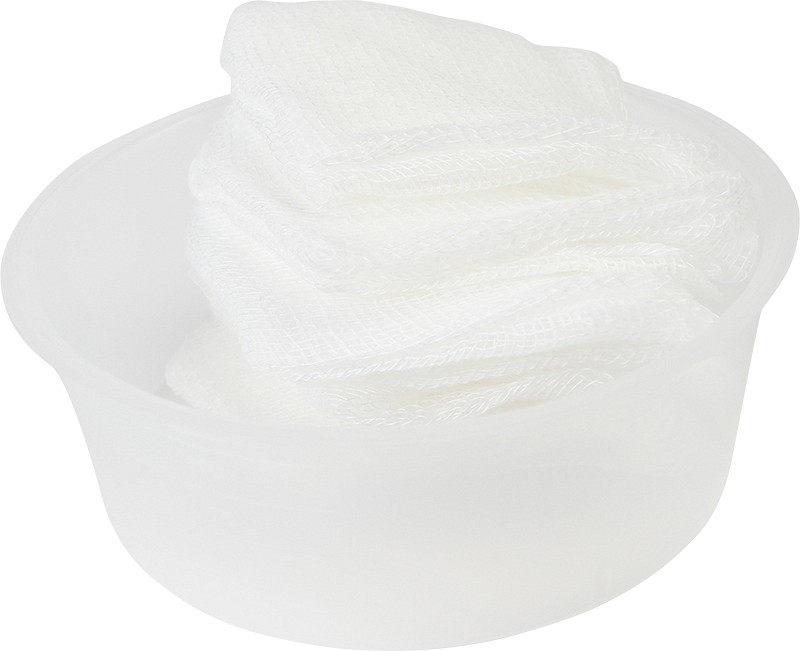 Afvaskningssæt, m 120 ml kop & 5 gazeviskers steril, 120 ml