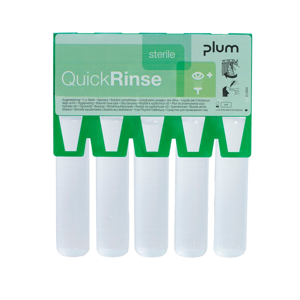 Plum, øjenskyllevæske, 0,9% NaCl, ampuller med 5 x 20 ml, 20 ml